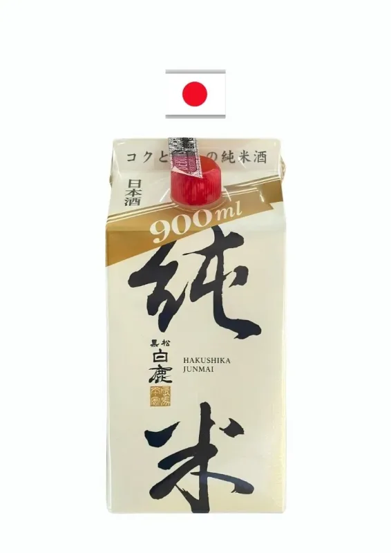 HAKUSHIKA SAKE JUNMAI PACK 900ml - Sake seco. Origem: Japão