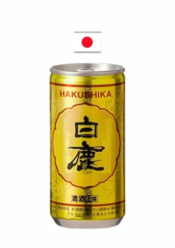 HAKUSHIKA SAKE SECO JOSEN ALUM 180ml - Sake Seco Hakushika. Origem: Japão.