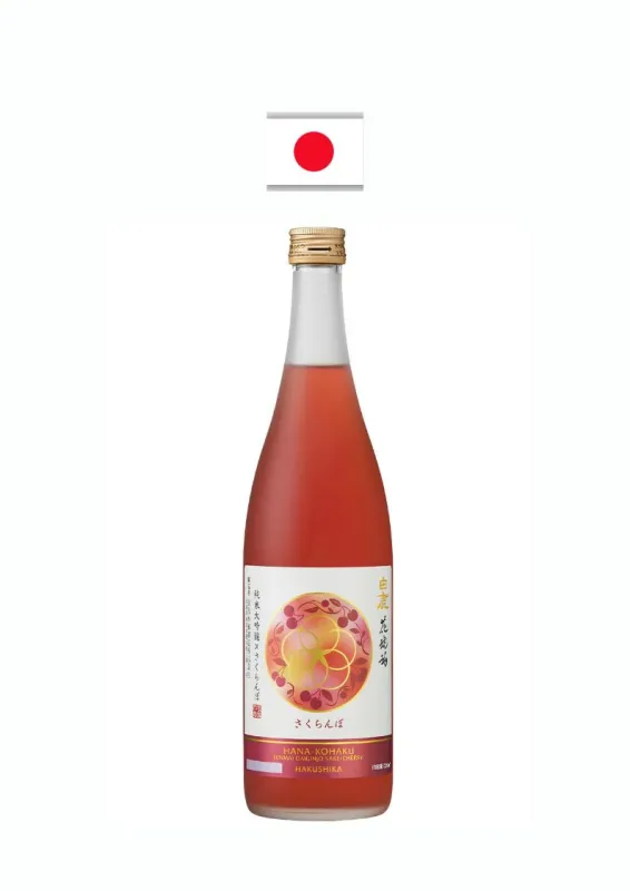 HAKUSHIKA HANA KOHAKU CHERRY 750ml - Coquetel alcoólico. Origem: Japão.