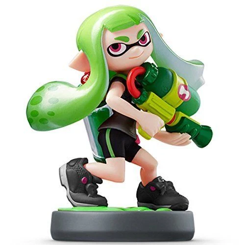Nintendo amiibo Inkling Girl Lime Green Splatoon 3DS Wii U Accessories NEW Japan