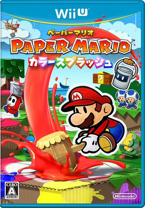 Paper Mario color splash -Nintendo Wii U Japanese Version Action Adventure NEW