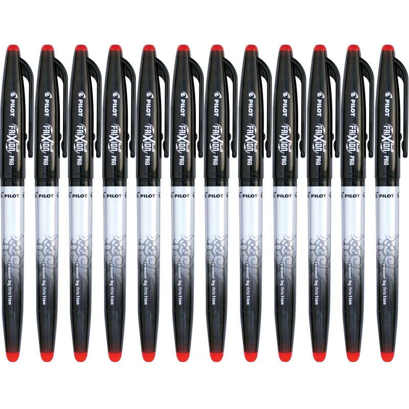 Pilot Frixion Pro Erasable Gel Ink Pen 0.7mm Red Box 12 SuperOffice