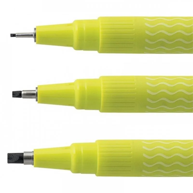 Jogo Marcador Lettering Pen Swn-Drl-S3 Com 3 Preto