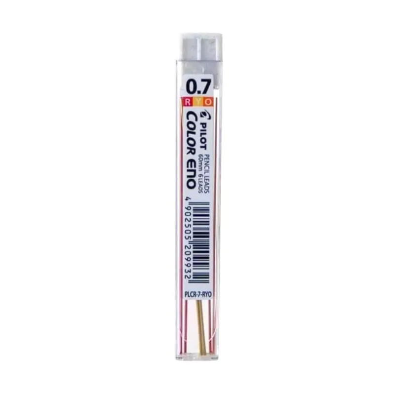 Mina De Grafite Colorido Color Eno 0.7mm 6 Unidades Pilot Vermelho, Azul E Verde