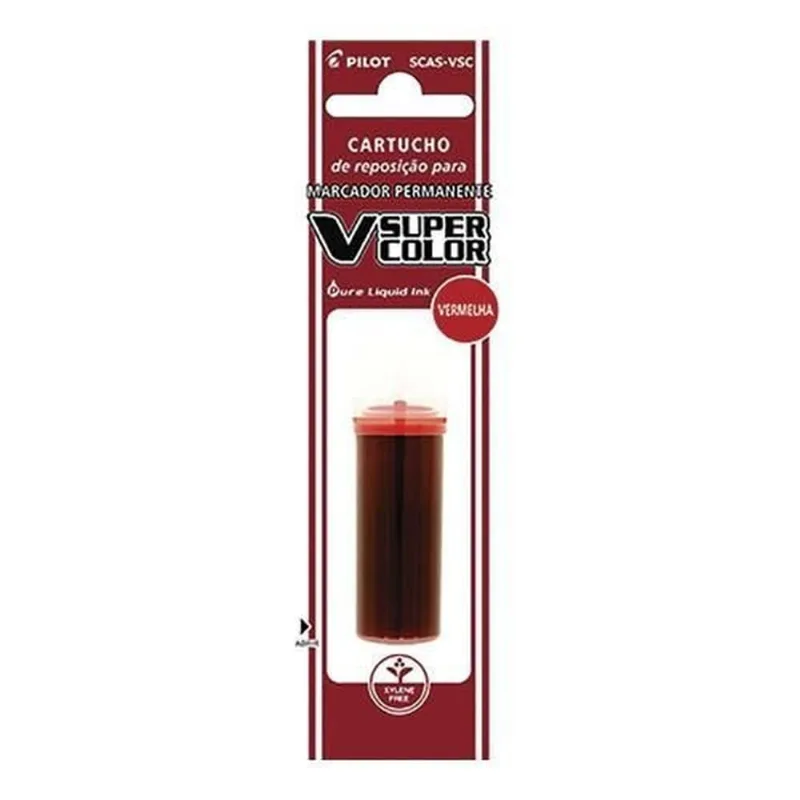 Refil Caneta Permanente Pilot V Super Color Vermelho SCAS-VSC V
