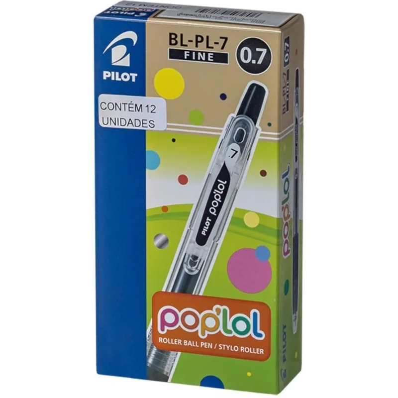 Caneta Retratil BL-PL-7 POP LOL 0.7MM Preto
