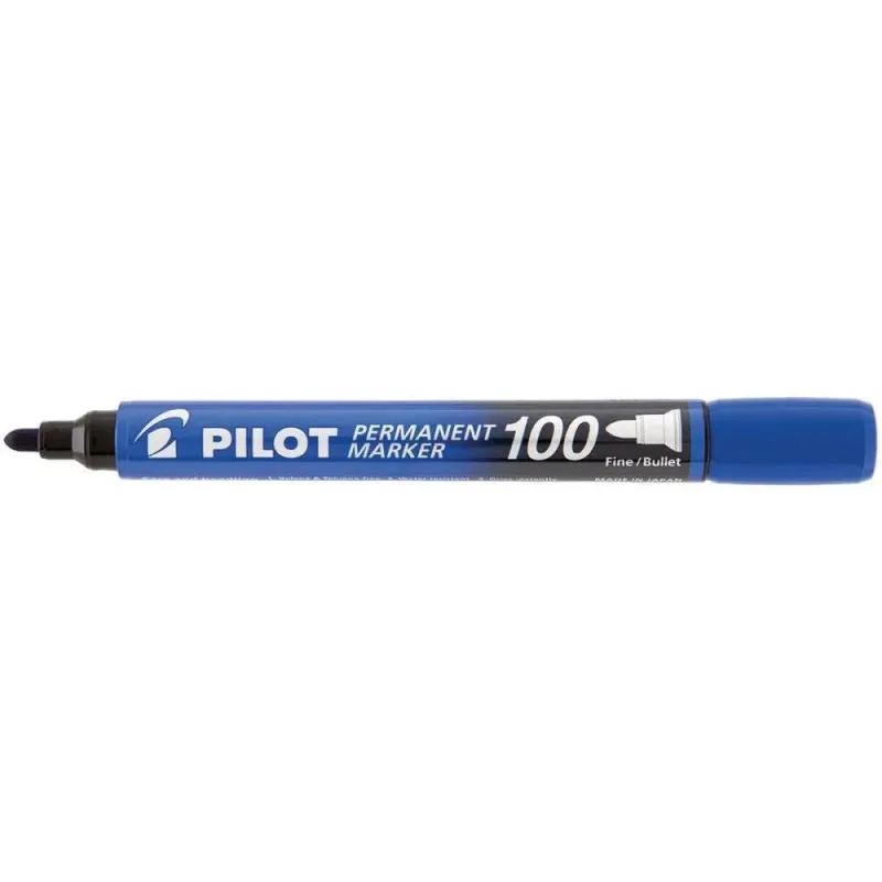 Pincel Marcador Permanente SCA 100 Ponta Redonda Azul