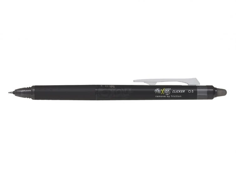 Pilot FriXion Point Clicker – Tintenroller, 0,5 mm, schwarz, radierbar, Druckmechanik