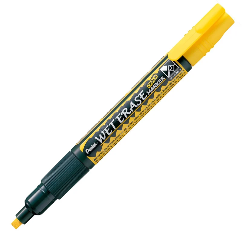 Marcador Giz Liquido Pentel Wet Erase Chalk Marker 1.5/4.0Mm AMARELO