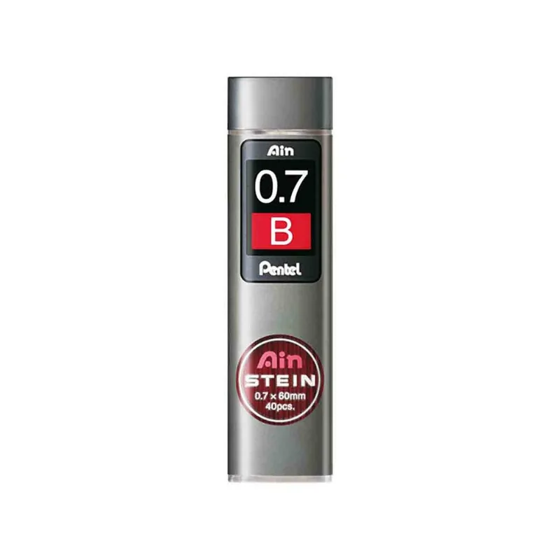 Estojo Mina Grafite Pentel Ain Stein 0.7mm B C/40 Unidades