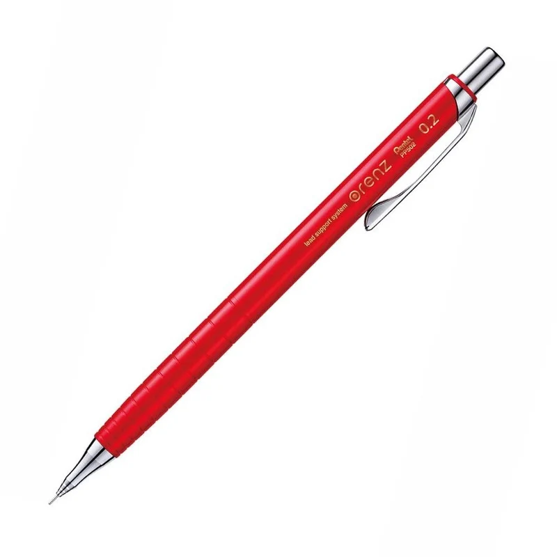 Pentel ORENZ 0.2mm Mechanical Pencil XPP502-B Red Body The core won't break NEW