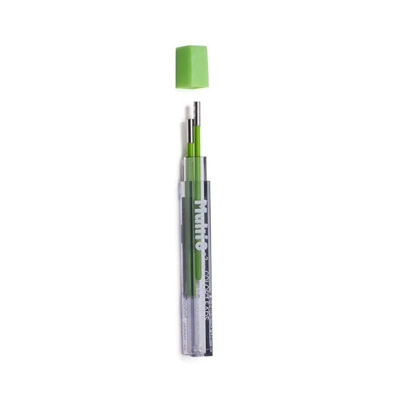 Estojo Mina Grafite Pentel Multi 8 2mm Verde Limão - 2 Unid