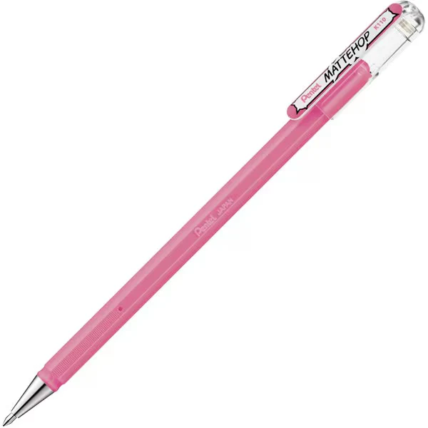 ぺんてる Pentel カラーボールペン MATTEHOP マットホップ 1.0mm ライトピンク K110-VP3 4902506426130