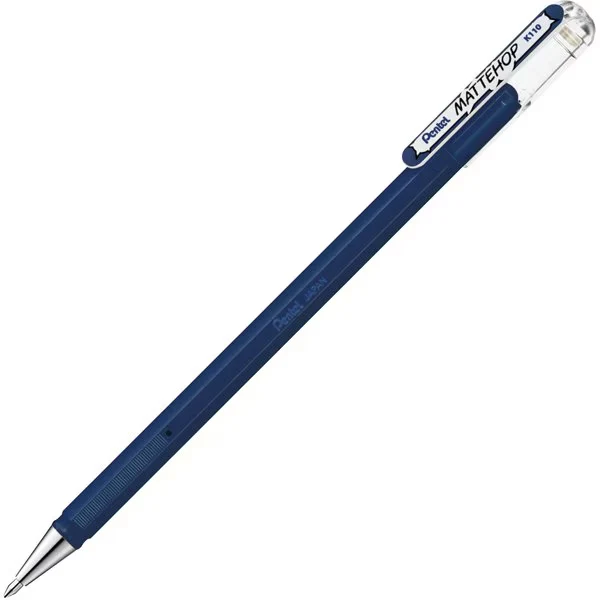 ぺんてる Pentel カラーボールペン MATTEHOP マットホップ 1.0mm ネイビーブルー K110-VCA 4902506426161
