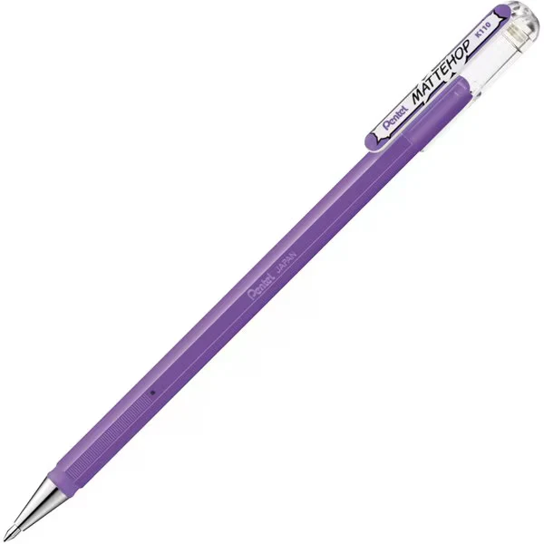 ぺんてる Pentel カラーボールペン MATTEHOP マットホップ 1.0mm ライトバイオレット K110-VV2 4902506426185