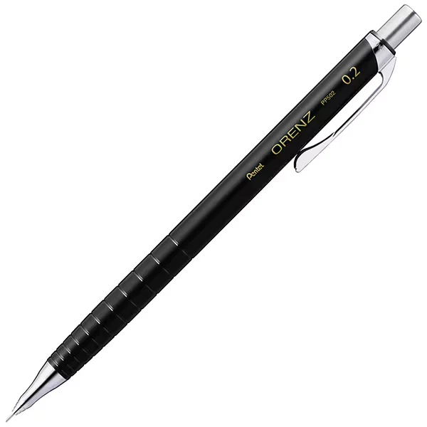 ぺんてる Pentel シャープペンシル ORENZ（オレンズ） 0.2mm ブラック軸 XPP502-RA 4902506431318