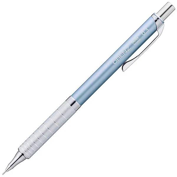 ぺんてる Pentel シャープペンシル ORENZ METAL GRIP（オレンズ メタルグリップ） 0.3mm ライトブルー軸 XPP1003G2-RS 4902506431875
