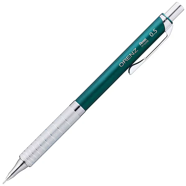 ぺんてる Pentel シャープペンシル ORENZ METAL GRIP（オレンズ メタルグリップ） 0.5mm ターコイズブルー軸 XPP1005G2-RS2 4902506431998