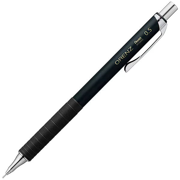 ぺんてる Pentel シャープペンシル ORENZ METAL GRIP（オレンズ メタルグリップ） 0.5mm ブラック軸 XPP1005G2-RA 4902506432018