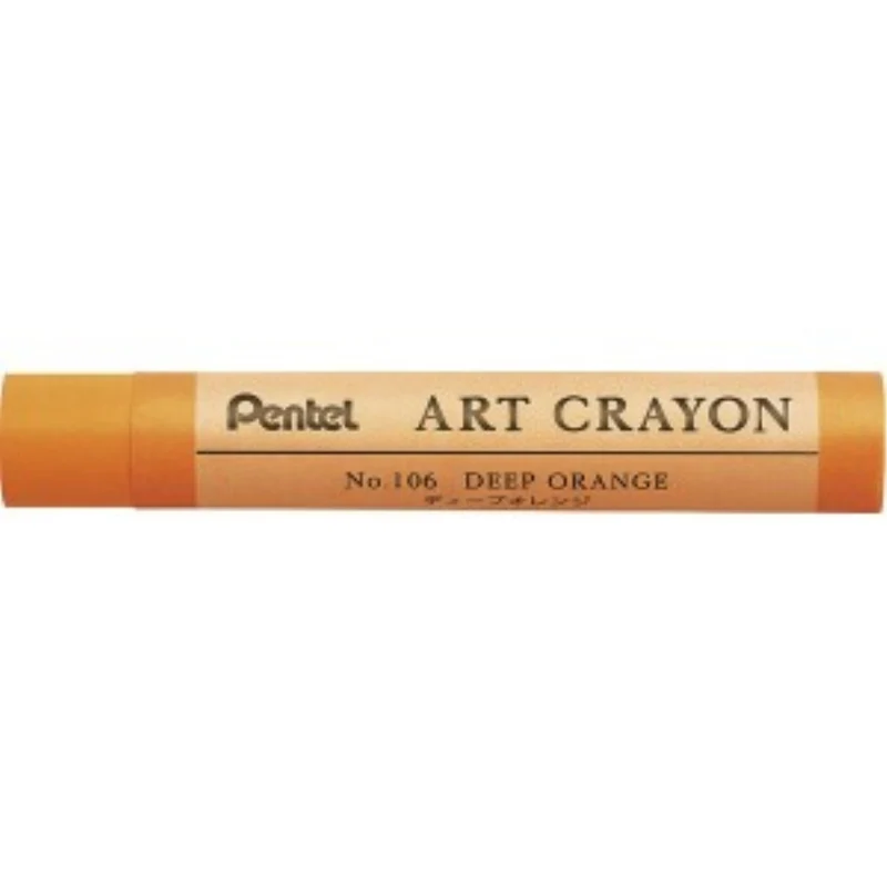 ぺんてる アートクレヨン ディープオレンジ PTACT106 4902506436733 （10セット）