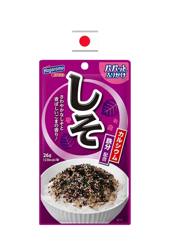 HAGOROMO FURIKAKE SHISHO 26g - Tempero furikake sabor de shiso. Origem: Japão