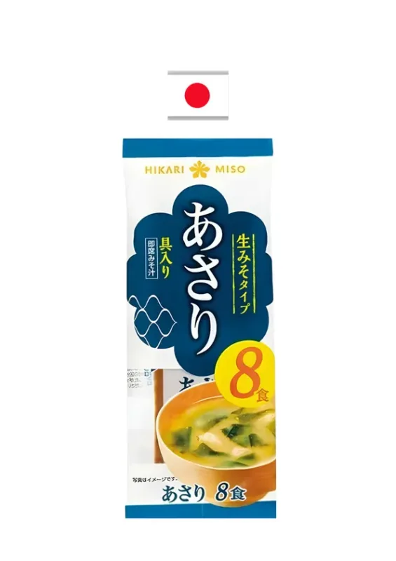 HIKARI NAMAMISSO ASARI 8P 128g - Pasta de soja instantânea misoshiru. Japão