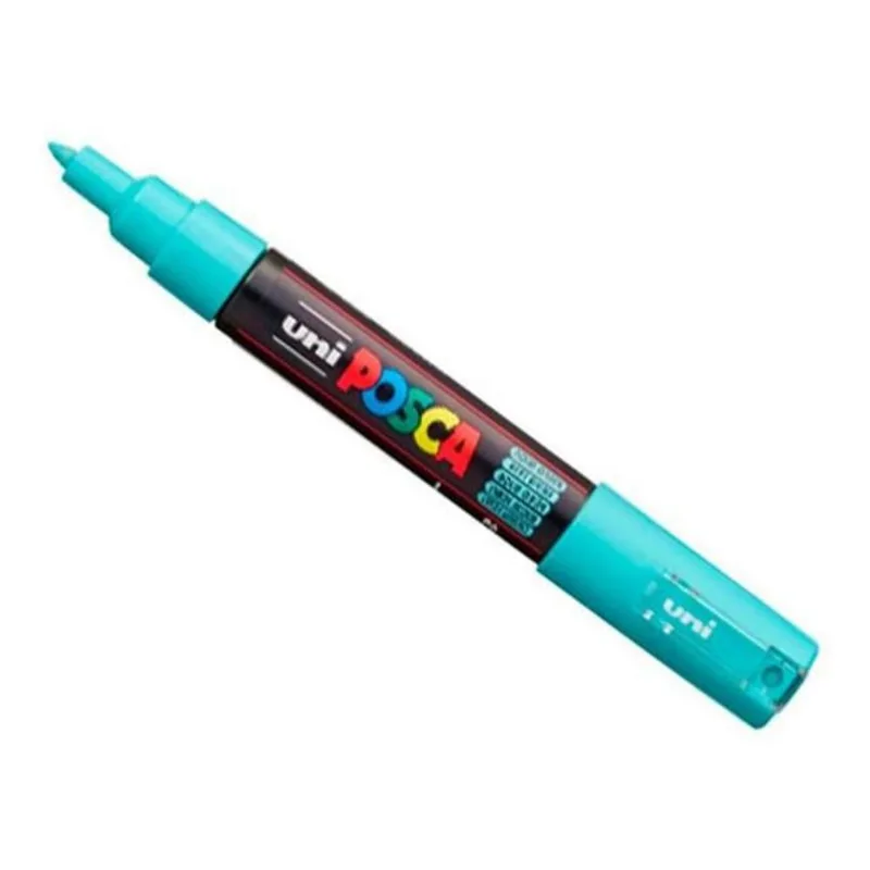 Pc-1m Caneta Posca Verde Água Ponta Cônica 0.7 Mm