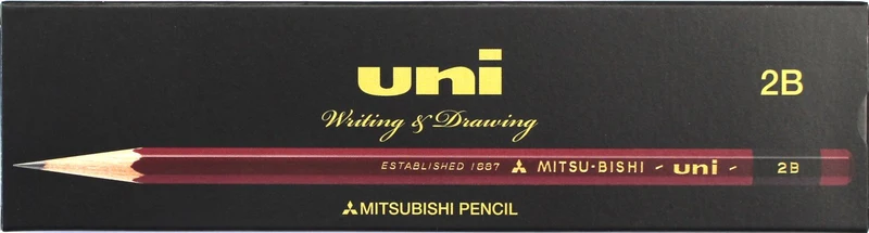 Mitsubishi Uni 2B Pencil 1 dozen (12-piece) UK2B in Paper Box hexagonal shaft