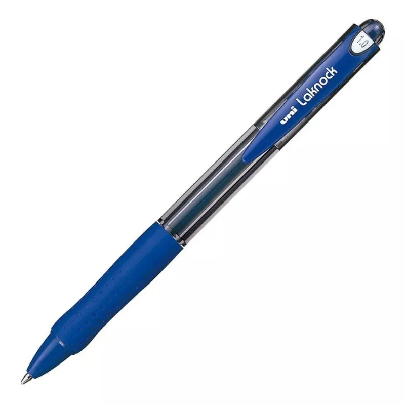 Caneta Esferográfica Uni Laknock Azul 1.0 - Sertic