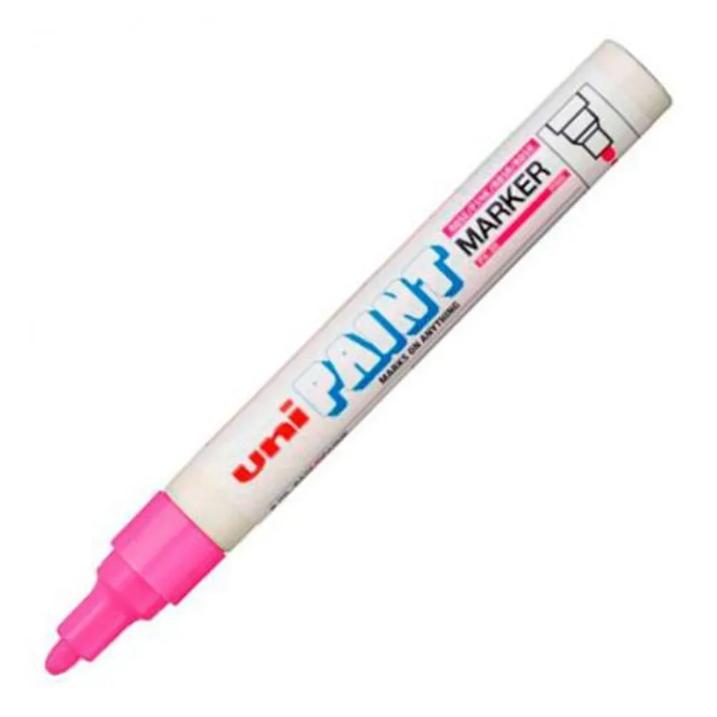 Pincel Marcador Permanente Rosa - Px-20 - Uni-paint