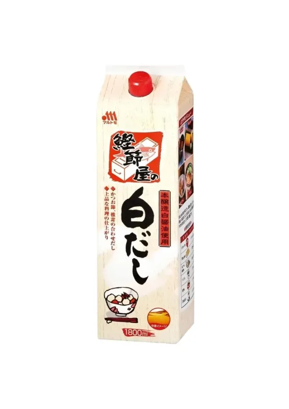 MARUTOMO SHIRO DASHI 1.8L - Preparo concentrado para caldo com kombu e bonito seco. Origem: Japão