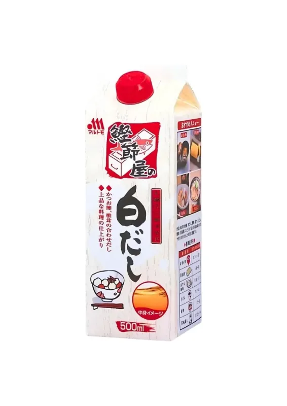 MARUTOMO SHIRO DASHI 500ml - Preparo concentrado para caldo com kombu e bonito seco. Origem: Japão