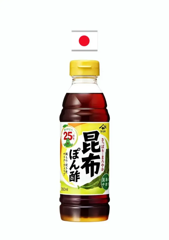 YAMASA KOMBU PONZU 360ml - Molho cítrico com alga kombu. Origem: Japão