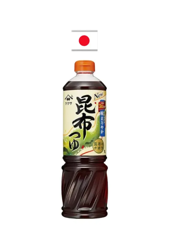 YAMASA KOMBU TSUYU 1L - Molho com alga marinha kombu para temperos em geral. Origem: Japão