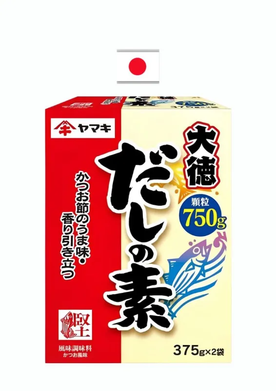 YAMAKI DASHINOMOTO 750g - Tempero para caldos e sopas a base de peixe. Origem: Japão