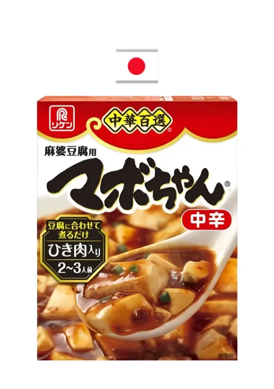 RIKEN MABOCHAN CHUKARA 100g - Molho para tofu com sabor de carne de porco, picância média. Origem: Japão