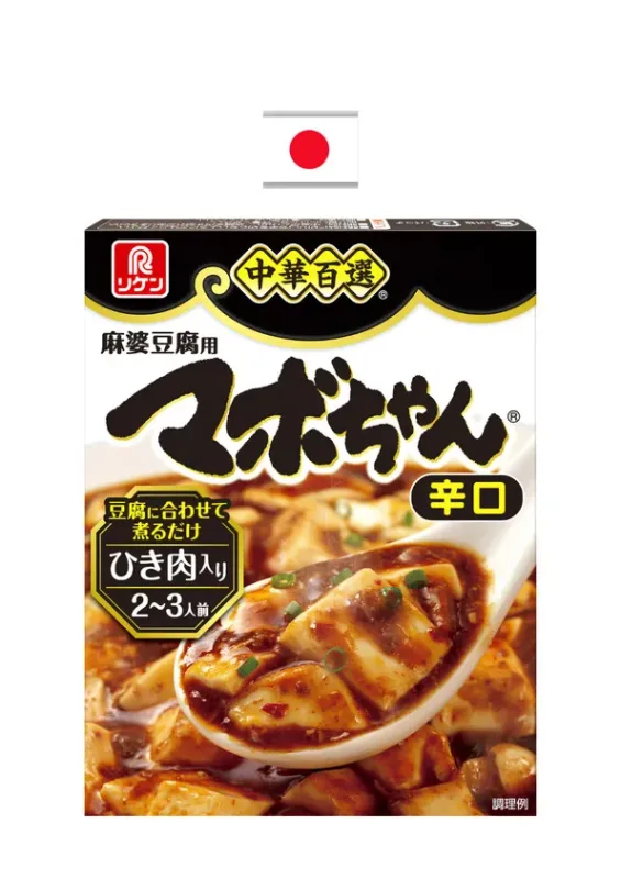 RIKEN MABOCHAN KARAKUCHI 100g - Molho para tofu com sabor de carne de porco, picância forte. Origem: Japão