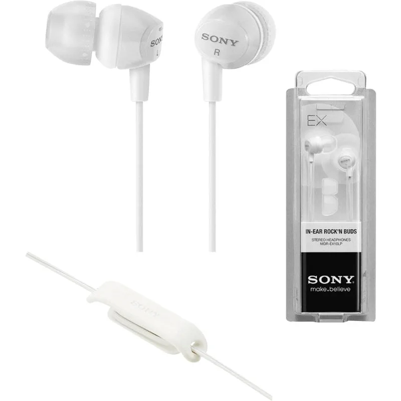 Fone de Ouvido Estéreo Sony MDR-EX15LP/WCE Branco