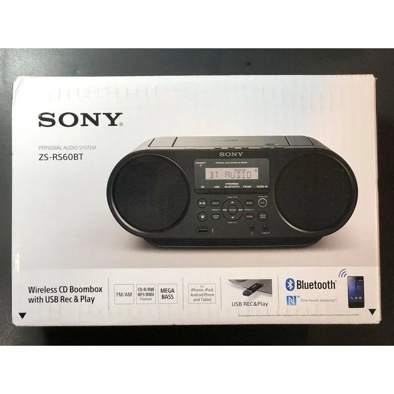 Rádio Boombox Sony Cd Bt Usb Ripping Cd Usb Rs60 Bt 110v