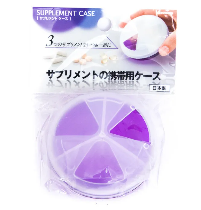 Porta Comprimidos Redondos Violeta N.4099 Inomata Japão