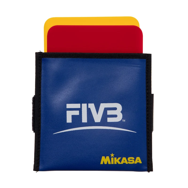 Mikasa FIVB Volleyball Referee Cards Yellow Red Judge with Case 1973 Acrylic NEW