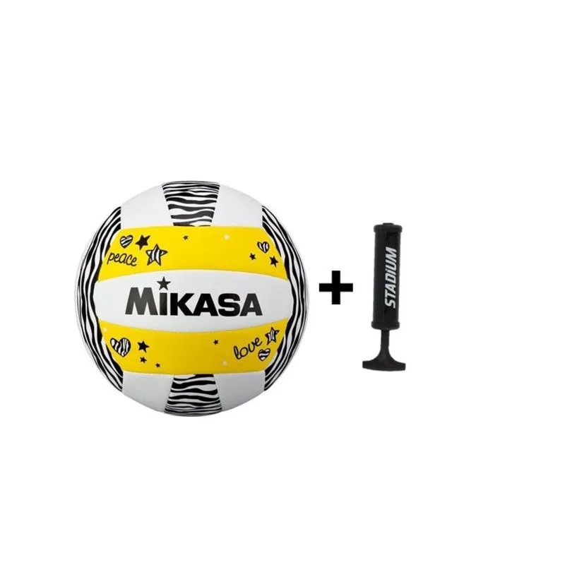 Kit 1 Bola VXS ZB Amarela Mikasa 1 Bomba Stadium