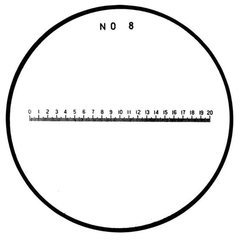 Retículo Lupa Escala 0-20mm Resolução 0.1mm Mm Mitutoyo