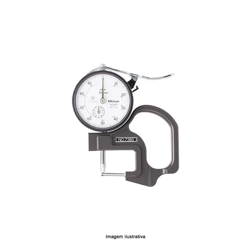 Medidor Espessura Relógio 0-10mm X 0.01mm Espessura Tubos