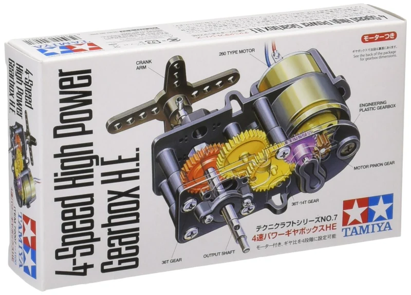 Tamiya Technicraft Series No.7 4-Speed Power Gearbox HE 72007-000 Model Parts