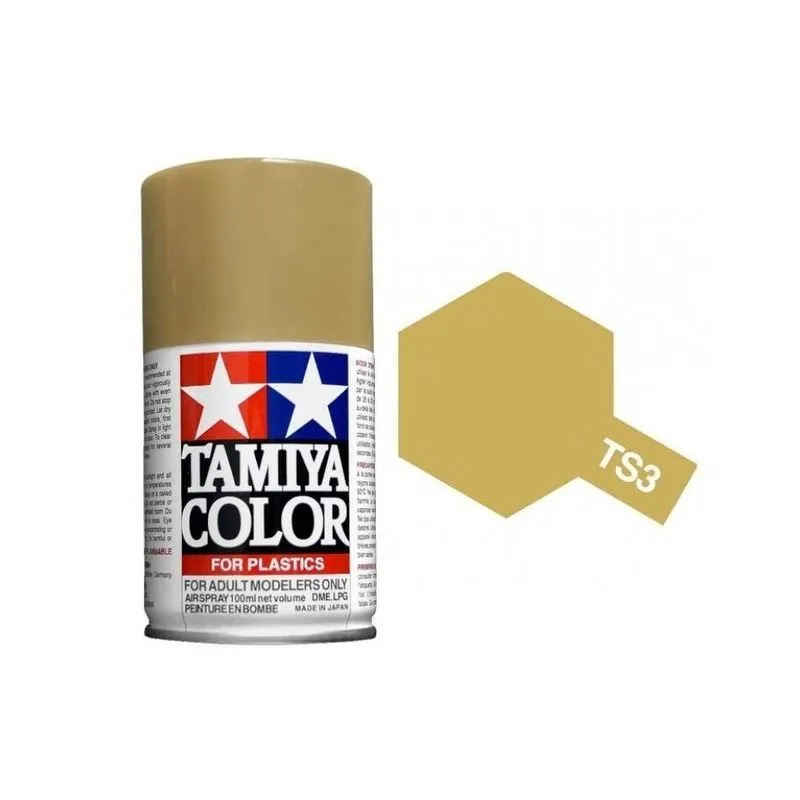 Tinta Primer Spray - Amarelo Escuro - TS-3 - 100 ml - Tamiya