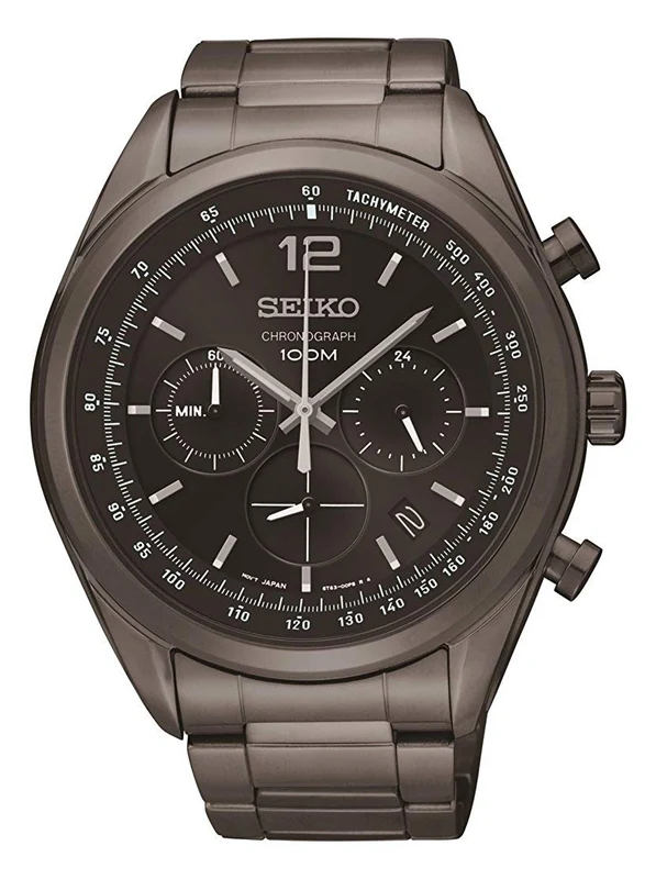 Seiko Men's Quartz Watch with Chronograph Display and Stainless Steel Bracelet SSB093P1