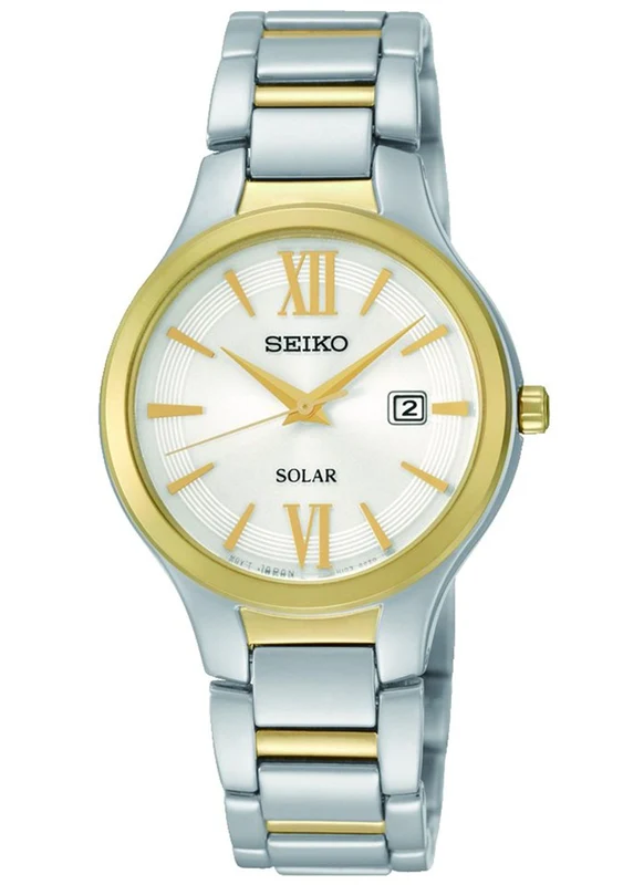 Seiko Solar Ladies Stainless Steel Watch SUT210P9