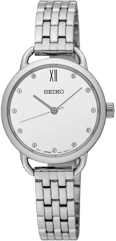 Seiko Womens Watch with Silver Stainless Steel Strap SUR697P1