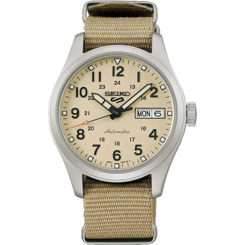 Relógio Seiko 5 sports Desert Kit Automático Bege SRPJ83K1